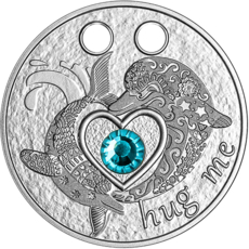 кулон Обiйми мене (Дельфiни) 2021, 0,26 унцій