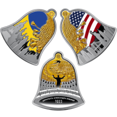 Набір із трьох срібних монет «Щедрик – колядка дзвонів»  у футлярі Face