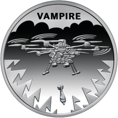 Пам’ятна монета «Українська бавовна. БПЛА "Vampire» в сувенірному пакованні Face