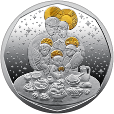 Срібна пам'ятна монета «Дух Різдва» Face