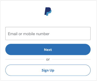 Зайдіть на сайт <a href="https://www.paypal.com/ua/home" target="_blank" rel="nofollow">PayPal</a> і введіть логін та пароль для входу в систему.
