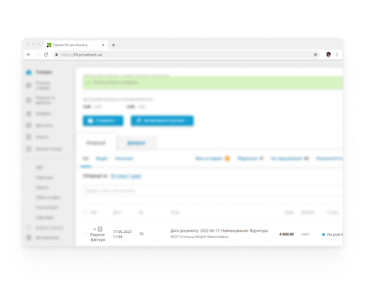 Select an account for payment by cashless settlement and click the "Next" button.