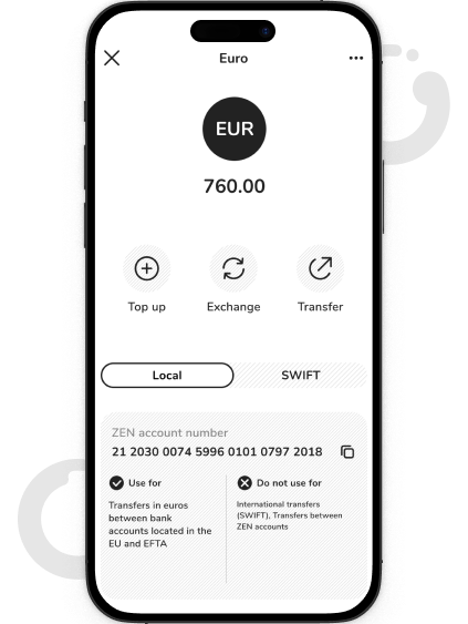 Open the ZEN.COM mobile app.