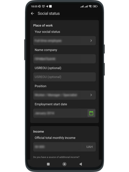 Indicate your social status.