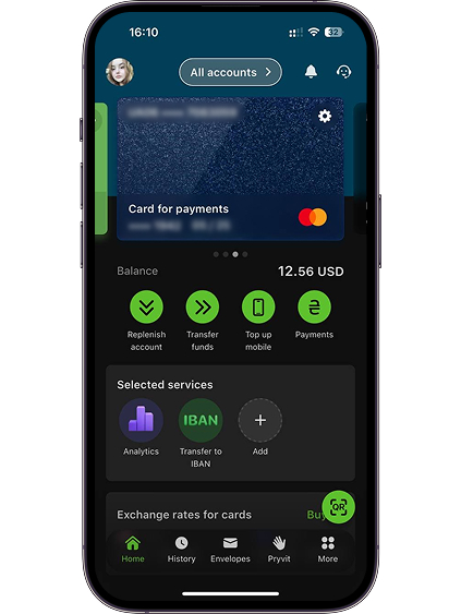 Open the “All accounts” menu.