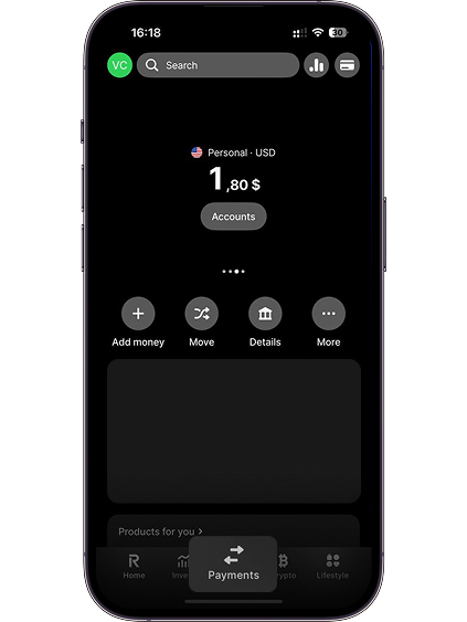 Click the “Payments” button.