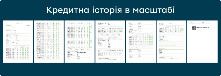 Весь документ кредитної історії від УБКІ