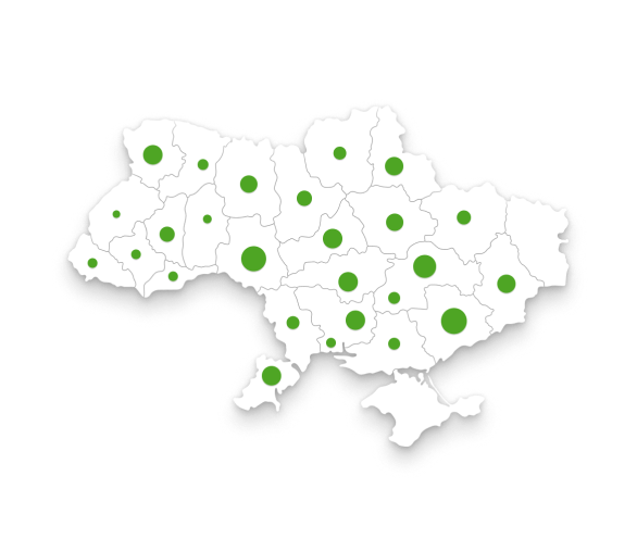Карта відділень, банкоматів та терміналів самообслуговування