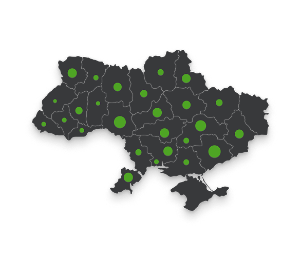 Карта відділень, банкоматів та терміналів самообслуговування