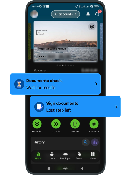 Once you upload your documents and complete all steps, you will see a status <b>‘Documents received for verification’</b>, and then it will change to <b>‘Sign the documents. One last step left.’ Click it to sign your form.</b>