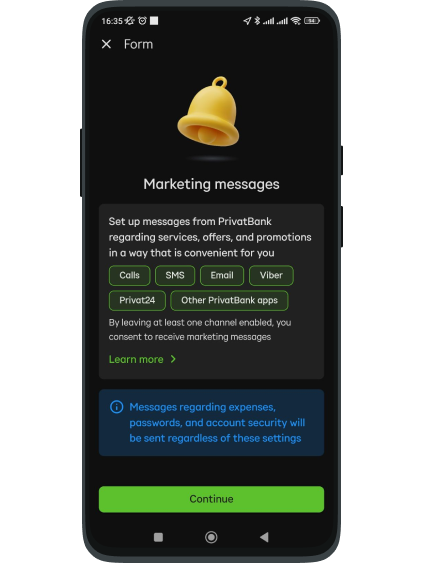 Set up promotional messages.